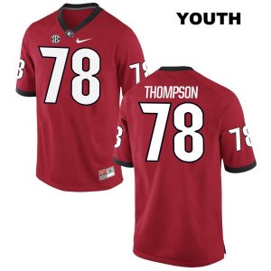 Youth Georgia Bulldogs NCAA #78 Trenton Thompson Nike Stitched Red Authentic College Football Jersey VII0454LK